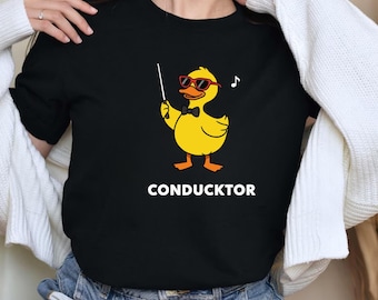 Conductor Duck Shirt Music Teacher Gift Orchestra Director Tee Funny Band Teacher Shirt Choir Director Musician Shirt Music Lover Shirt