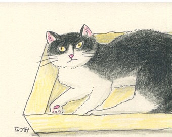 Drawing - In the box - ACEO card - 3.5 inch x 2.5 inch