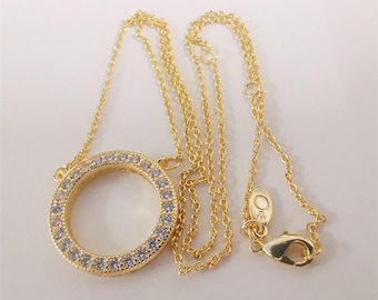 pendant necklace 45cm pandora classic pave set heart ring
