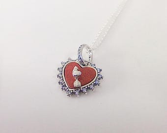 pendant necklace gift set 45cm pandora red heart