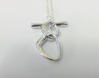 organically shaped circles t-bar necklace pandora