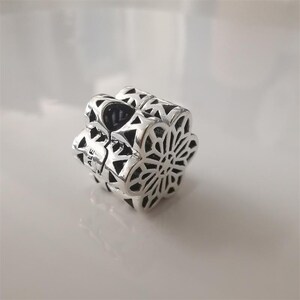 pandora s925 silver ale charm &quot;floral daisy lace,