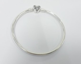heart & butterfly bangle pandora silver moments