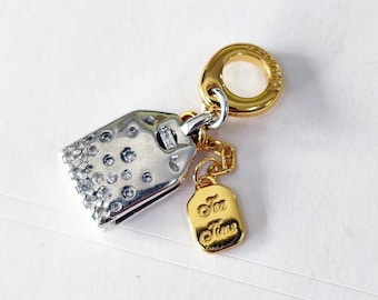 925 silver gold plated pandora bridgerton tea bag dangle charm