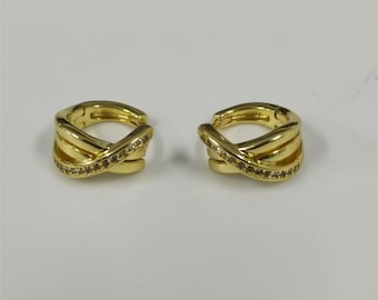earrings pandora crossover pavé hoop