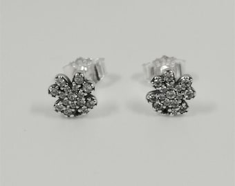 radiant clovers stud earrings pandora sterling silver