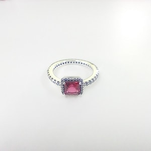 Pandora Silver 925 Timeless Elegance Red Ring