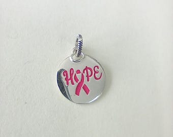 PANDORA 925 Hope Pink Ribbon Pendant Charm