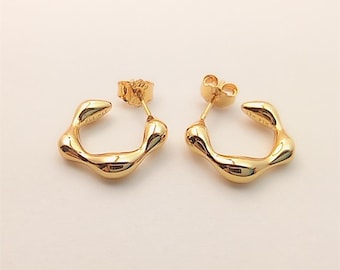 open hoop earrings pandora organically shaped