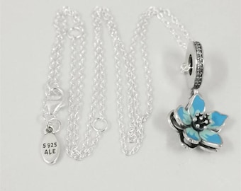necklace set 45cm pandora cherry blossom charm
