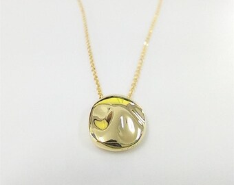 necklace pandora organic shape round pendant