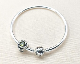 eternity circle bangle gift set gift bag pandora august birthstone charm