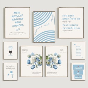 Set of 9 Trendy Girly Prints - Dorm Room & Bedroom Decor (Digital Download)