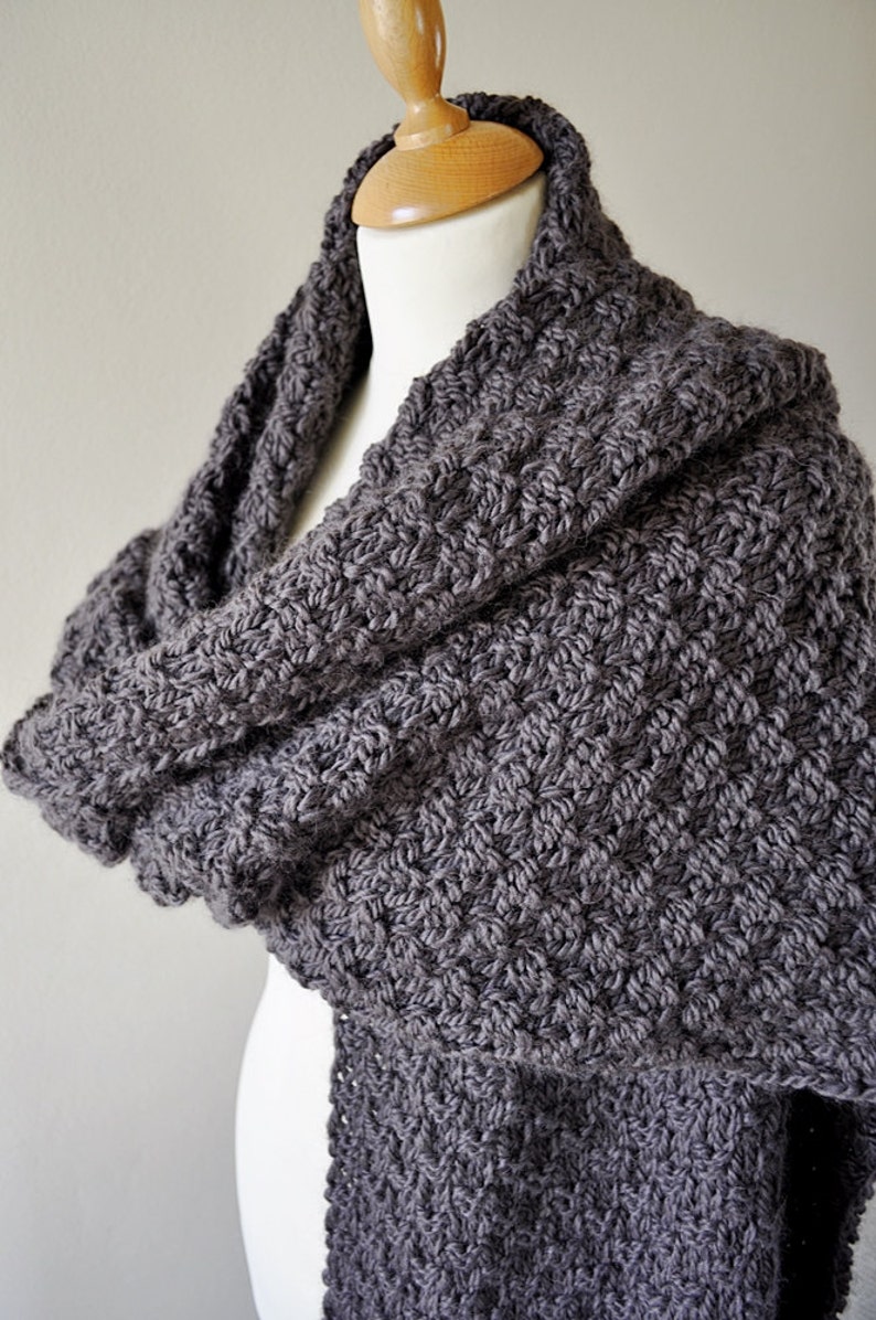 Buttery Soft Oversized Knit Scarf Extra Wide Knit Scarf Etsy