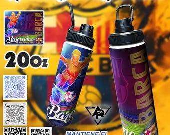 Design digital do Barcelona para capas de copos, adesivos, canecas e camisetas | Arte para fãs do FCB | Download instantâneo em PNG e PSD (2 designs)
