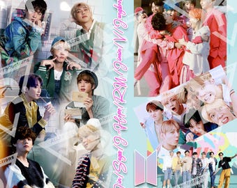Design para copo térmico BTS World Tour de 20 oz (591 ml), download digital PNG de K-Pop, adesivo para sublimação em copo térmico reto, download instantâneo.