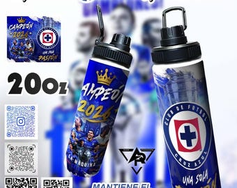 Caneca Campeão do Cruz Azul | Caneca de Futebol Mexicana de 590ml | Presente para Fãs do Cruz Azul, A Máquina de Cimento | Canecas Sublimadas de 590ml