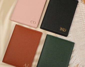 Leather passport holder, Passport cover for 2 passports, Dual passport holder, Passport and card holder, Genuine leather passport wallet