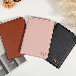 Personalized Monogrammed leather Passport cover,Custom Passport holder,Travel Accessory,HoneyMoon Gift,Bridesmaid Proposal,Gift for Traveler