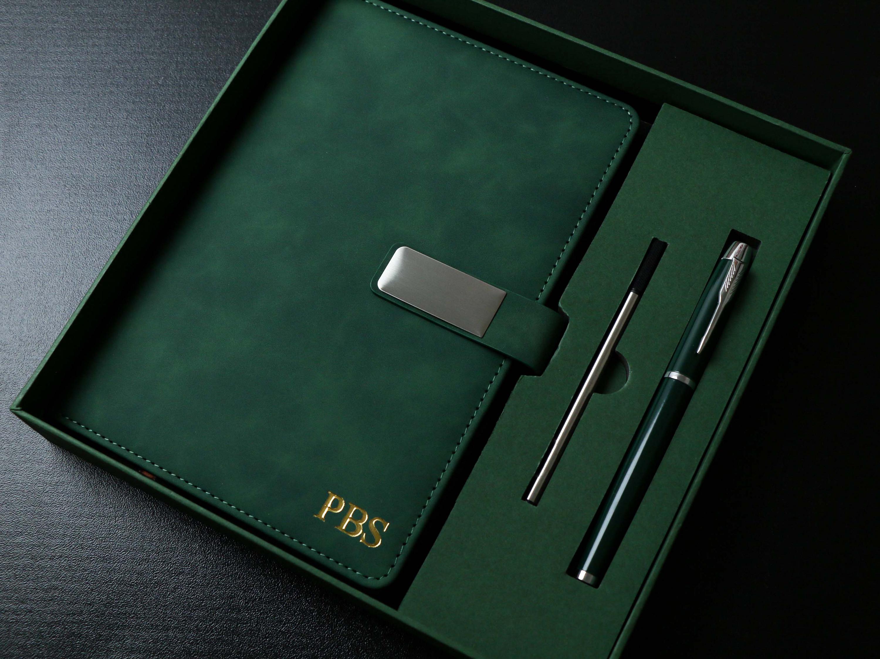 Custom Engraved Notebook With Pen, Leather Notebook Set, End of Year ...