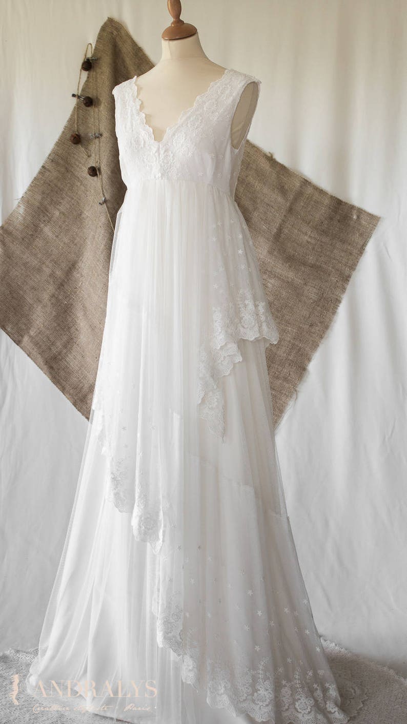 Robe de mariée bohème champêtre Rayfi livraison 1 mois image 3