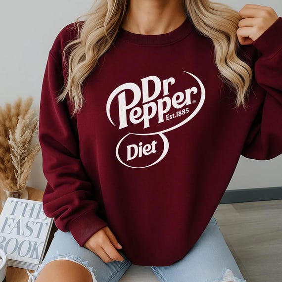 Diet Dr Pepper Sweatshirt, Vintage Soda Logo Tee, Caffeine Lover Shirt,