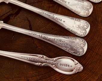 Vintage stamped fork - Mum, a title just above queen, REDUCED, end of line, letterbox gift, Mothers day, ready to ship