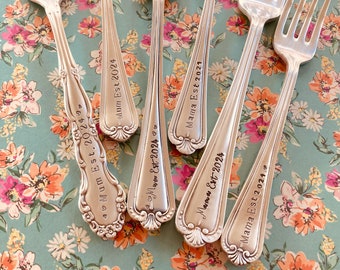 Vintage stamped fork - Mum Est 2024, Mothers day, new mum, mum birthday, 1st Mothers day, gift under 10, ready to ship, unique mum gift