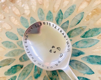 Vintage stamped spoon - Mum, everything..., hand stamped, ready to ship, Mothers day, Mum birthday, gift under 15, letterbox gift, mum love