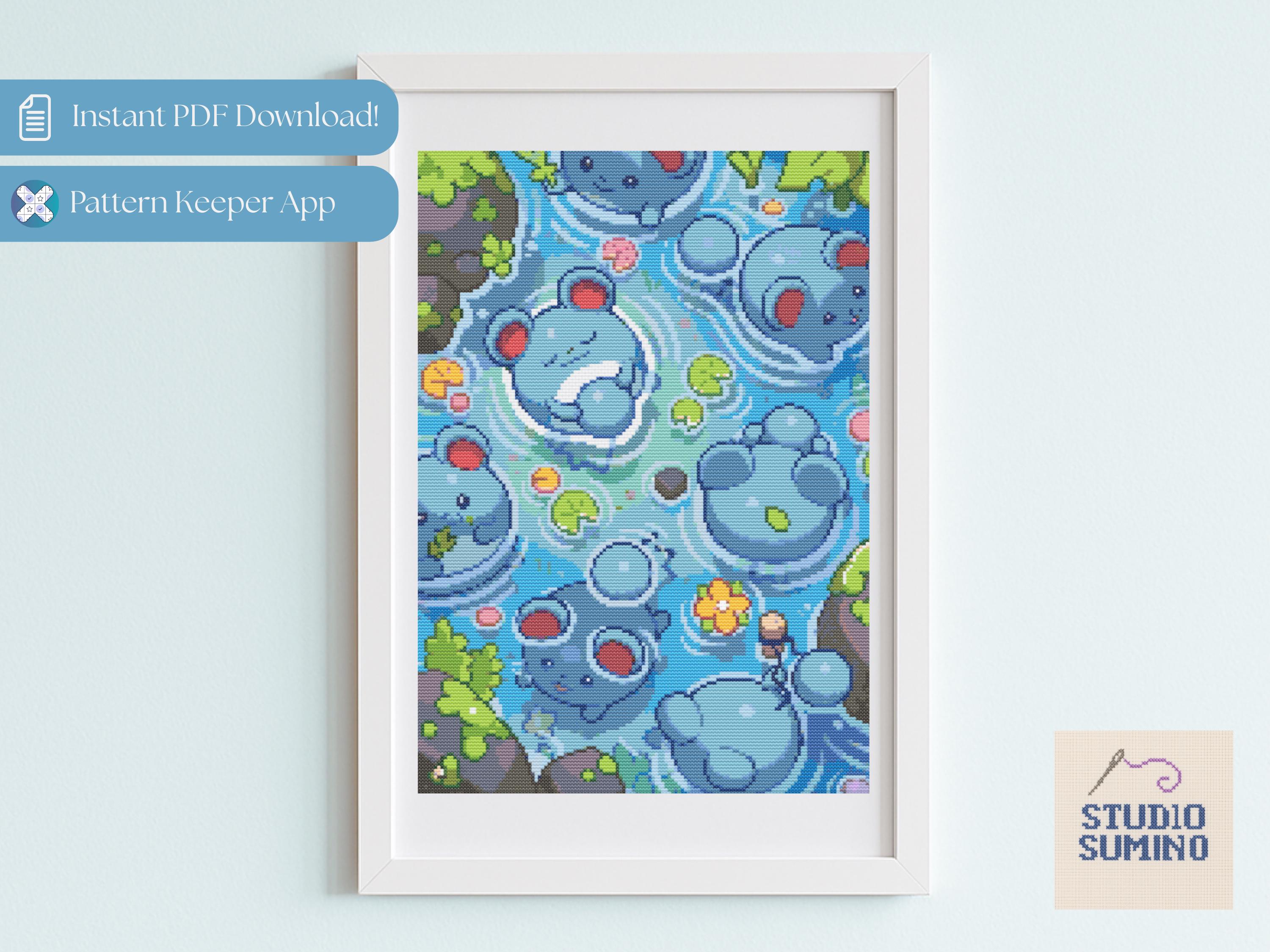 Marill Spa - Cross Stitch Pattern - Digital PDF, Instant Download