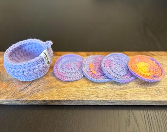 Handmade 100 percent Crochet Cotton Scrubbie Set: Reusable Face and Body Exfoliators