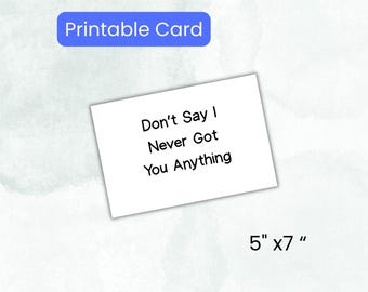 Pintable Card, Funny Instant Download Card, Printable Birthday Card