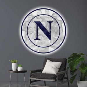 SSC Napoli Palyers edition, wall sign, decor, Fan gift, LED lights, Custom football logo, Neon logo, Inter neon sign, Lamp, decor