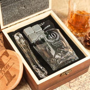 Personalised Birthday Age Glass set,Whiskey Glass,Gifts Ideas Presents,For Birthday 18th 21st 30th 40th Mens Him Dad Son,BirthdayGift
