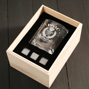 Birthday Gift Personalized Whiskey Glass Set, Custom Whiskey Glasses, Personalized Birthday Gift For Him, 21st Birthday Gift For Boyfriend