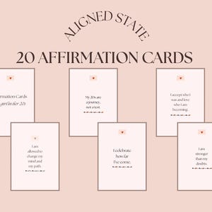 Cartes d'affirmation pour les femmes dans la vingtaine, téléchargement numérique, amour de soi, confiance et croissance, citations imprimables pour jeunes femmes
