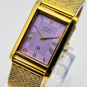 Seiko Tank Purple Dial - Etsy