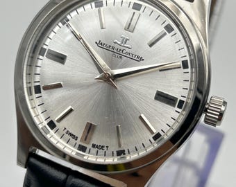 Vintage Jaeger LeCoultre Club Watch: Swiss Made Manual Wind, Restored Silver Dial