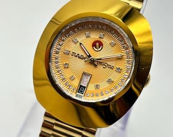 Reloj automático vintage RADO Diastar / Reloj suizo chapado en oro
