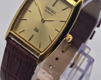 Vintage Seiko Spirit 5E21 5B50 Textured Dial Men Quartz Watch