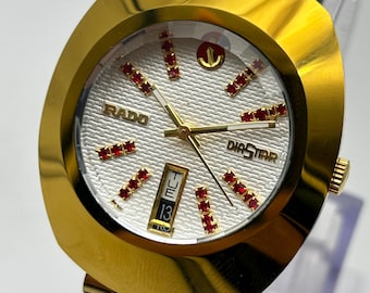Day/date @ 6 Genuine Vintage Rado Gun Metal Diastar Automatic 2789