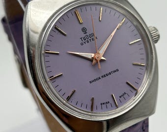Vintage Tudor Oyster Lavender Dial Christmas Gift Special Watch