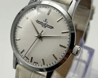 Vintage Jaeger Le-Coultre Club Manual Winding Men's Wrist Watch White Watch