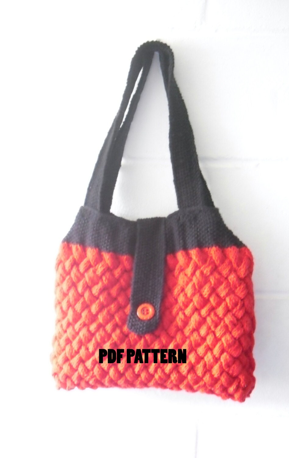 Knitting PATTERN - Tote Bag Knitting Pattern - Handbag Knitting Pattern -  Purse Knitting Pattern - Knitting Bag Knitting Pattern - PDF 130