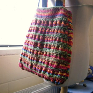 Knitting Pattern, Gathered Tote Bag. image 3