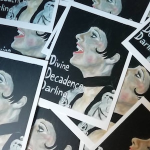 Sally Bowles, Cabaret, Liza Minnelli Portrait, Postcard Size Art Print