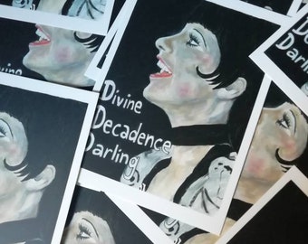Sally Bowles, Cabaret, Liza Minnelli Portrait, Postcard Size Art Print