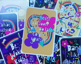 Be Yourself  - Quote Illustrated Sticker