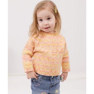 Hand-Knitted Kids Wool Jumper: DROPS Fiesta Yarn, Raglan Sleeve