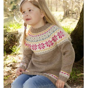 Hand-Knitted Fair Isle Nordic Sweater: Alpaca Wool Blend